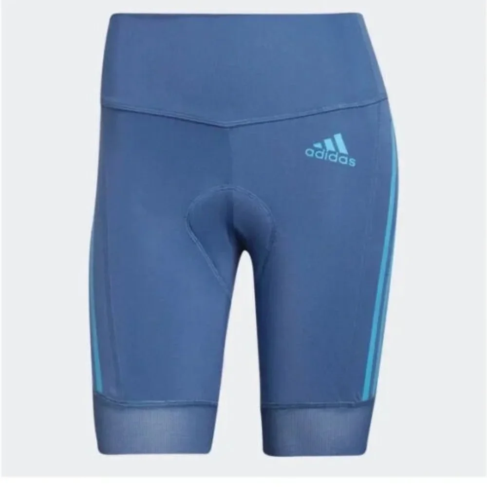 New Adidas Women's The Short Padded Cycling Shorts Ciclismo Altered Blue Bike